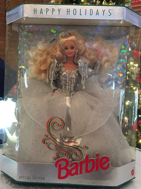 1992 barbies|1992 holiday barbie value.